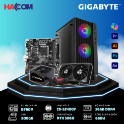 HACOM SNIPER S46  (i5 12400F/RTX3060) ( POWER BY GIGABYTE )